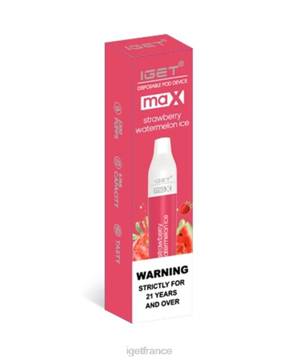 IGET Vape X02H92 j'obtiens le maximum glace à la fraise et à la pastèque