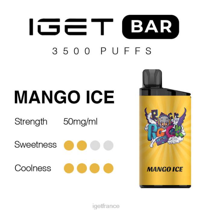 France X02H299 barre IGET 3500 bouffées glace à la mangue