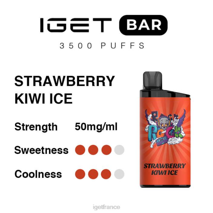Bar X02H303 barre IGET 3500 bouffées glace fraise kiwi
