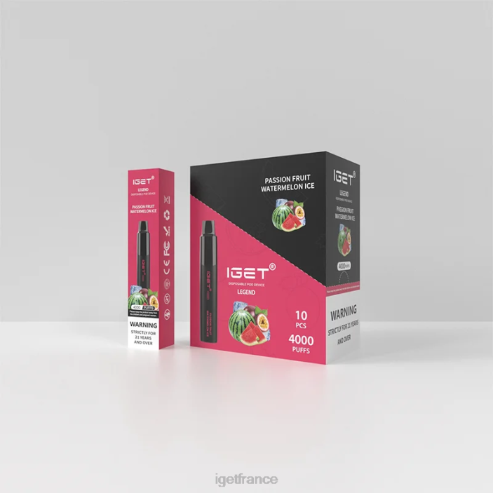 Online X02H329 IGET Legend 4000 bouffées glace à la pastèque aux fruits de la passion
