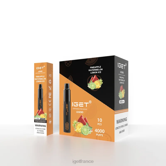 Vape Shop X02H333 IGET Legend 4000 bouffées glace au citron pastèque ananas
