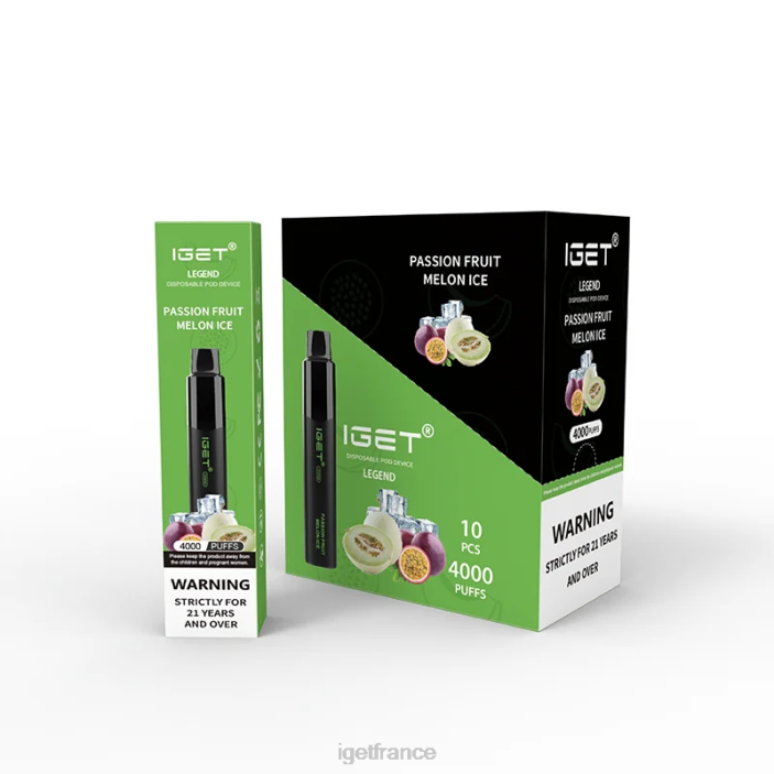 France X02H334 IGET Legend 4000 bouffées glace au melon et aux fruits de la passion